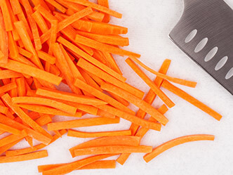 Image of carrots cut julienne style